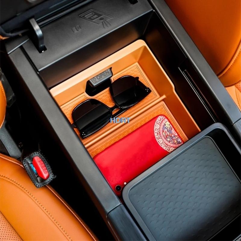 Fit For GWM Haval H9 2024 + Car Styling Central Control Armrest Pad Storage Box Cover Interior Protector Decoration Accessories
