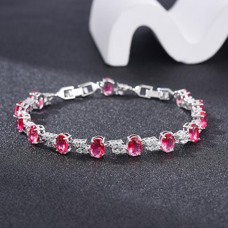 Full Diamond Zircon Bracelet Women'S Simple Temperament Flash Diamond Zircon Bracelet