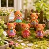 5pcs Mini Apron Bear Decorations Cartoon Bear Ornaments Cute Desk Bear Decorations  Gift