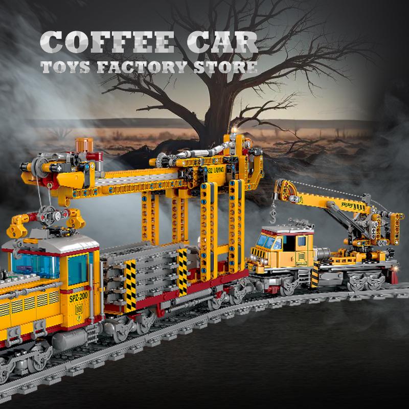 High-Speed Train Construction Blocks Collection Mech Locomotive MOC Bricks 3D Model Electric Railway Track Cars Puzzle Playthings Adult Children