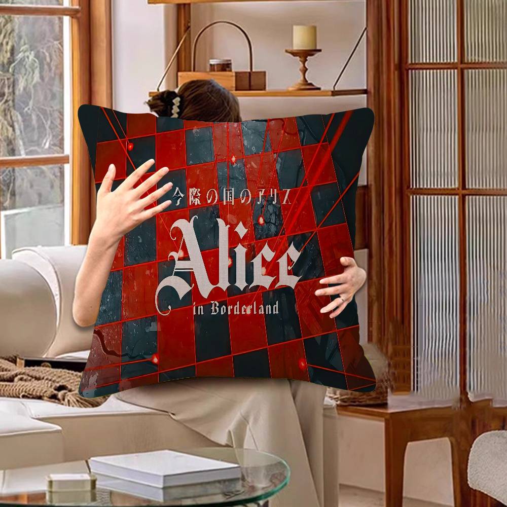Hot TV A-Alice In Borderland Season Cushion Cover Polyester Sofa Cushions Decorative Throw Pillows Home Decoration Pillowcover