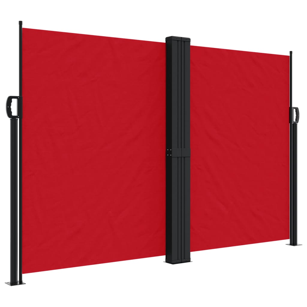 Retractable Side Awning Red 160 x 1000 cm