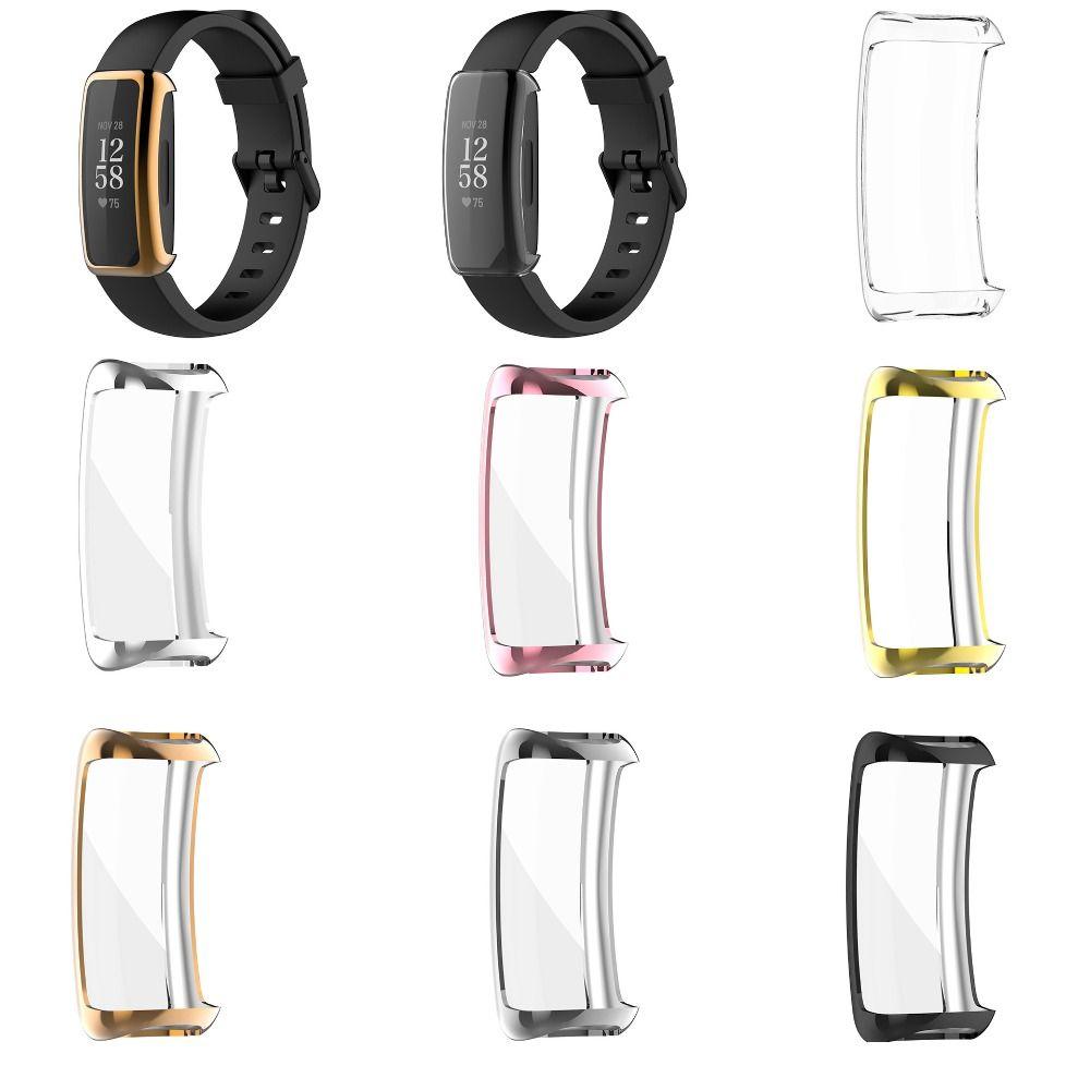 

Watch Cover Case Fitbit Inspire 3 Screen Protector TPU All Inclusive Inspire 3 Watch Cover Protective Waterproof сірий
