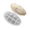 Vintage Embossed Oval/Round/Square Silicone Tray Mold For Resin Cement DIY Crafts Jewelry Organiser Making Mould