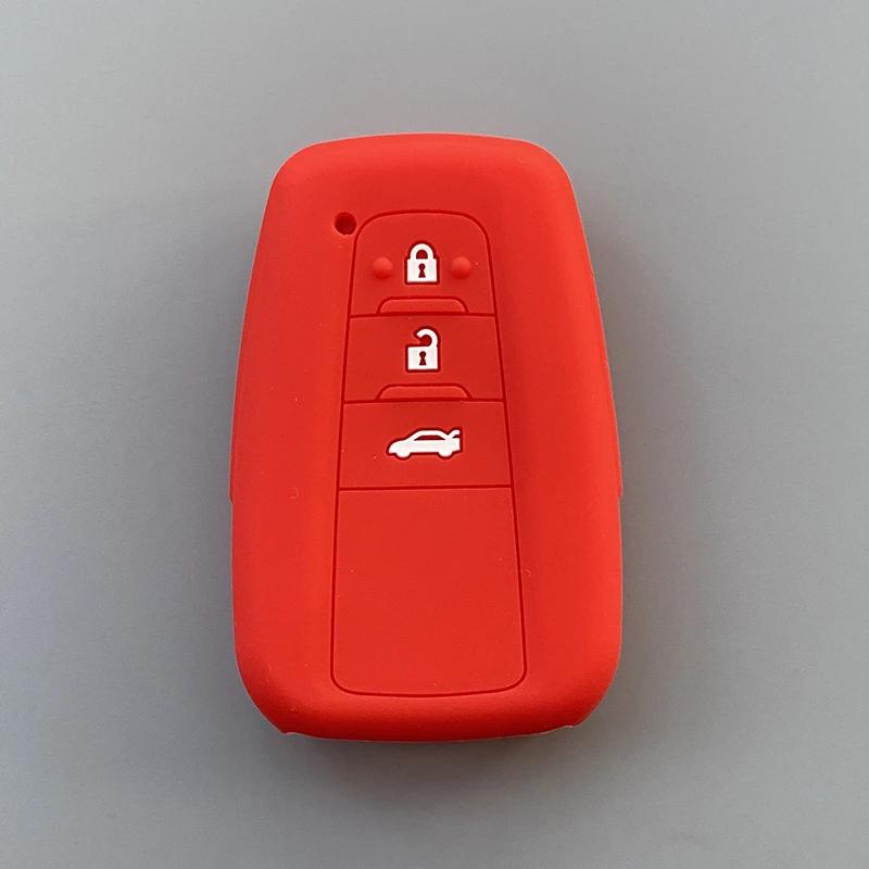 Silicone Car Key Case Cover For Toyota Corolla Prius Camry V70 C-Hr Rav4 Hybrid Highlander Altis Land Cruiser Prado 150 Avalon