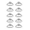 10pcs Silver Screw Nut 304 Stainless Steel Triangle Ring Nut Eye Nut Fastener M8