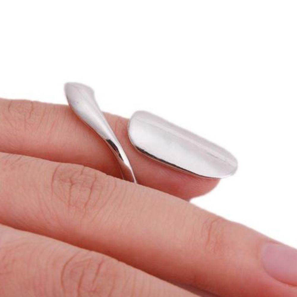 Nails False Gold Ring Metal Finger Women Silver Fashion Rings