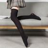 JK Spice Girl Student Velvet Pure Black Short Medium Tube Calf Half Over Knee White Stockings Children Summer Spring and Autumn