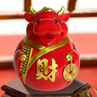 Cartoon Resin Piggy Box Tabletop Ornament Decoration