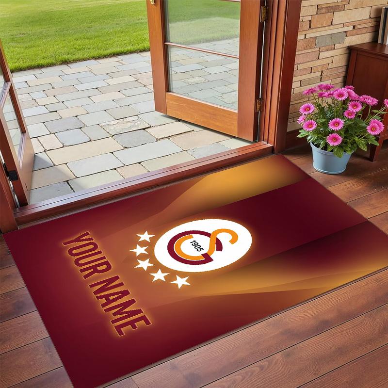 Crystal Velvet Rug Custom Name Text, Soft Non Slip Floor Mat Home DecorGalatasaray FC