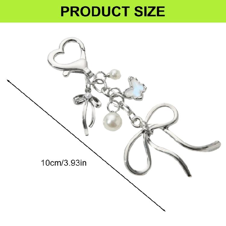 Kluczyki z kokardkami i perłami Zawieszki do torebki Breloczki do kluczy samochodowych Zawieszki do torebki Akcesoria do portmonetki Plecaka Dekoracje Prezenty na Walentynki