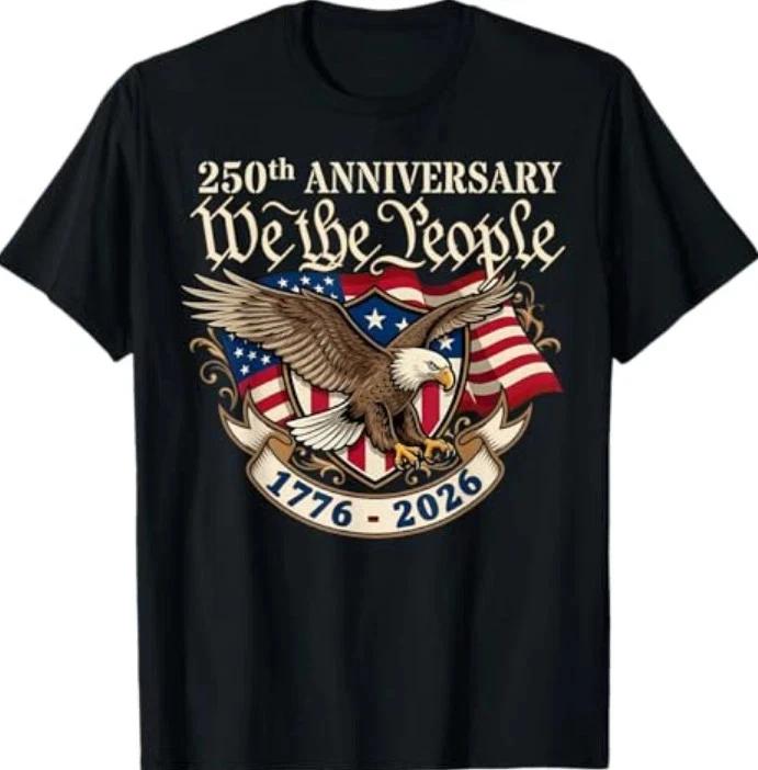 250th Anniversary 250 Years American USA Patriotic 4th July TShirt S
