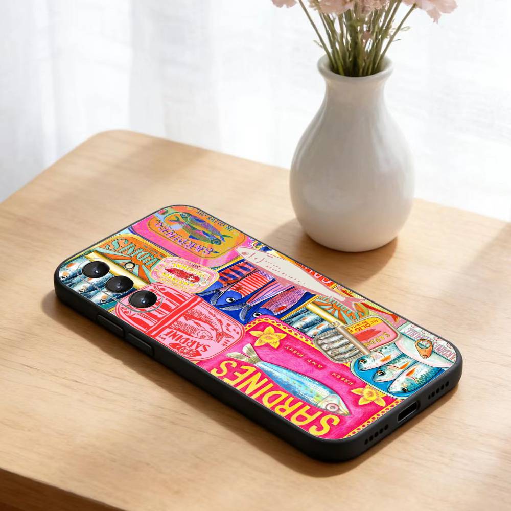 Collage Phone Case For Samsung Galaxy A73,21,22,32,71,53,52,51,80,5G Soft Black Cover