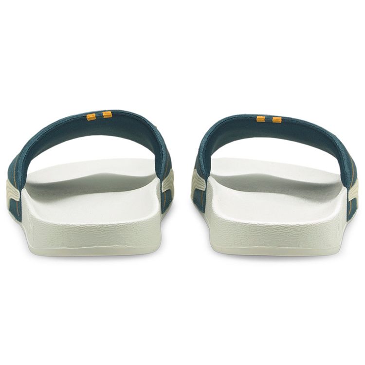 Puma Leadcat Ftr Lightweight Comfortable Simple Rubber Sole Slide Sandals Unisex Sandals White Green 382078-01