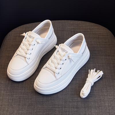 Women'Women's Shoes 2025 New Thick Soled Board Shoes Breathable Casual Sports Women's Shoes Versatile White Women's Shoes