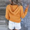 Damen Pullover Hoodies Tops Lässige Button-Down-Sweatshirts mit langen Ärmeln und Taschen