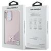 Karl Lagerfeld Klhmp16Sscmkmpcp Iphone   16 6.1 Różowy/Pink Hardcase Silicone Shadow Metal Initial Magsafe