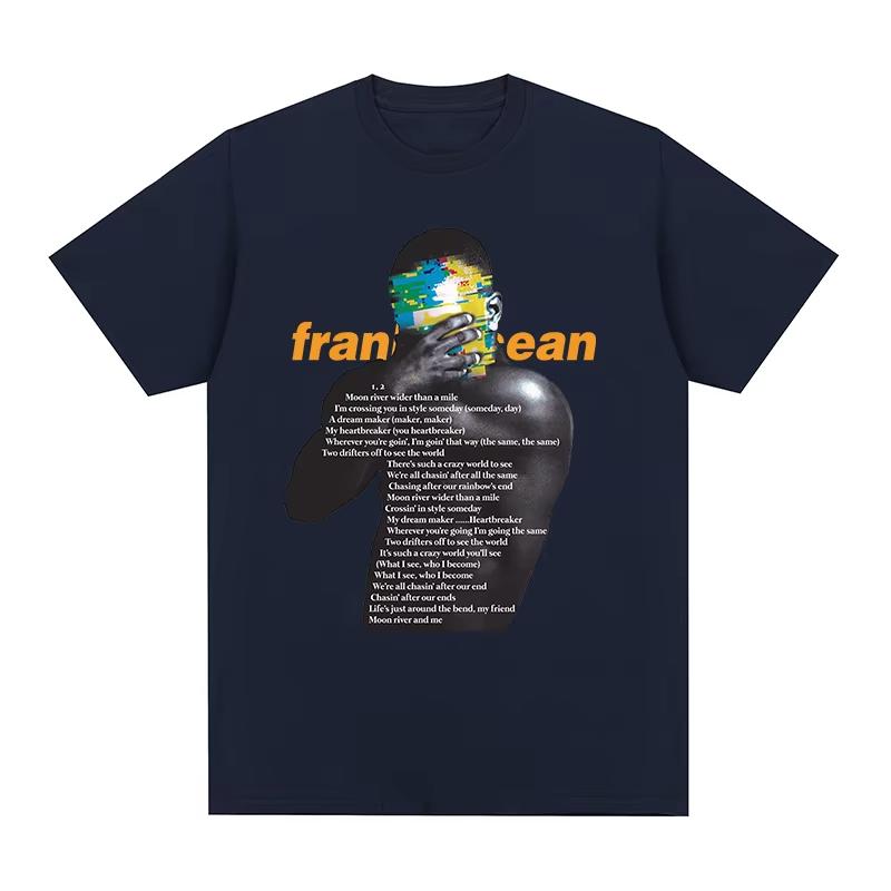 Nouveau T-shirt en Coton Hommes & Femmes avec Frank Ocean Blonde Fun Harajuku Hip-Hop Rapper Musique Impression Graphique T-shirt Femmes Et Hommes