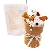 Buquê de Pelúcia de Cachorro Cartoon Palm Gate - Presente Fofo para Namorada, Melhor Amiga ou Colega de Classe da Floricultura Boutique