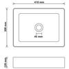 VidaXL Luxury Washbasin Countertop Basin Toilet Hand Wash Basin Bathroom Cosmetic Room Rectangular Cream Matte 147051