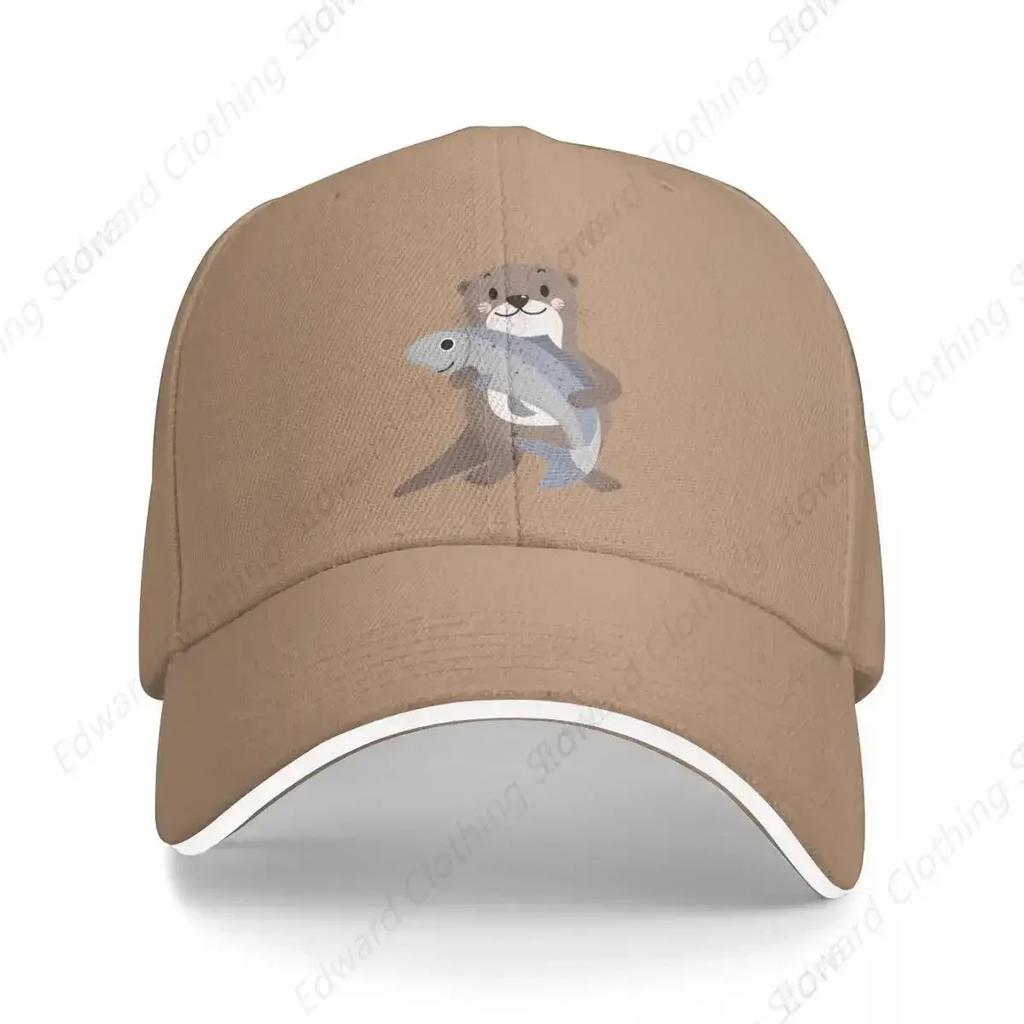 sea otters patternSea otters lovers Baseball Cap Rugby birthday Anime Beach Bag Sun Hats For Women Unisexs