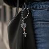 Anděl strážný kříž přívěsek do auta k zavěšení na zpětné zrcátko auta křížová dekorace na zavěšení na volant náboženský přívěsek