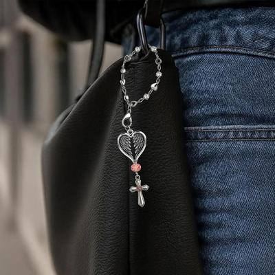 Guardians Angel Cross Car Pendant Car Rearview Mirror Hanging Cross Decoration Steering Wheel Hanging Cross Religious Pendant