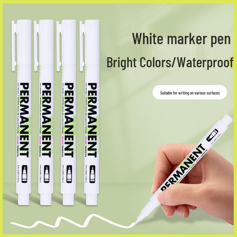

Lotu Quick-Dry White Highlight Marker Pen - Waterproof, Non-Fading, Single Tip for Art and Touch-Ups