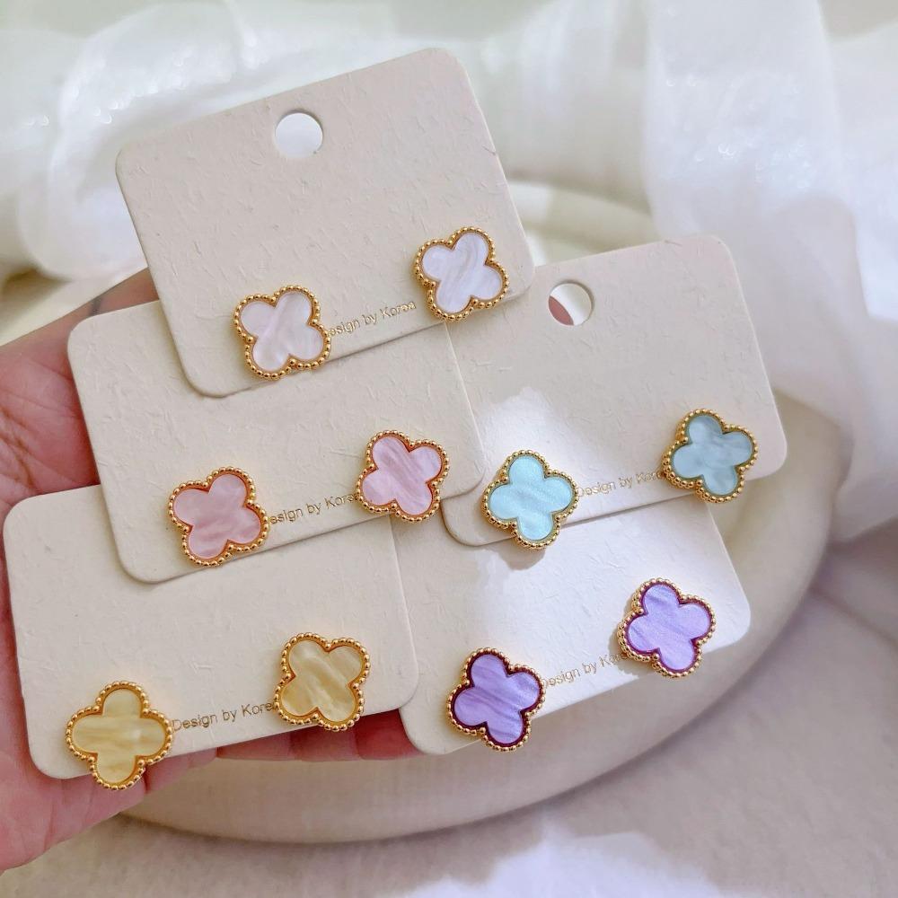 Retro Classic Fashion Four-leaf Clover Earrings - New Luxury Elegant Stud Earrings for Women