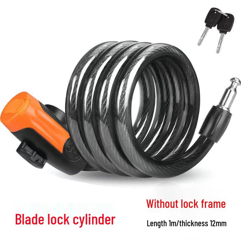 Portable Anti-Theft Bicycle Disc Lock with Steel Cable for Bikes and Electric Vehicles