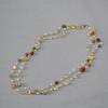 Original Design Handmade Natural Stone Double-Layer Beaded Sweater Necklace for Women