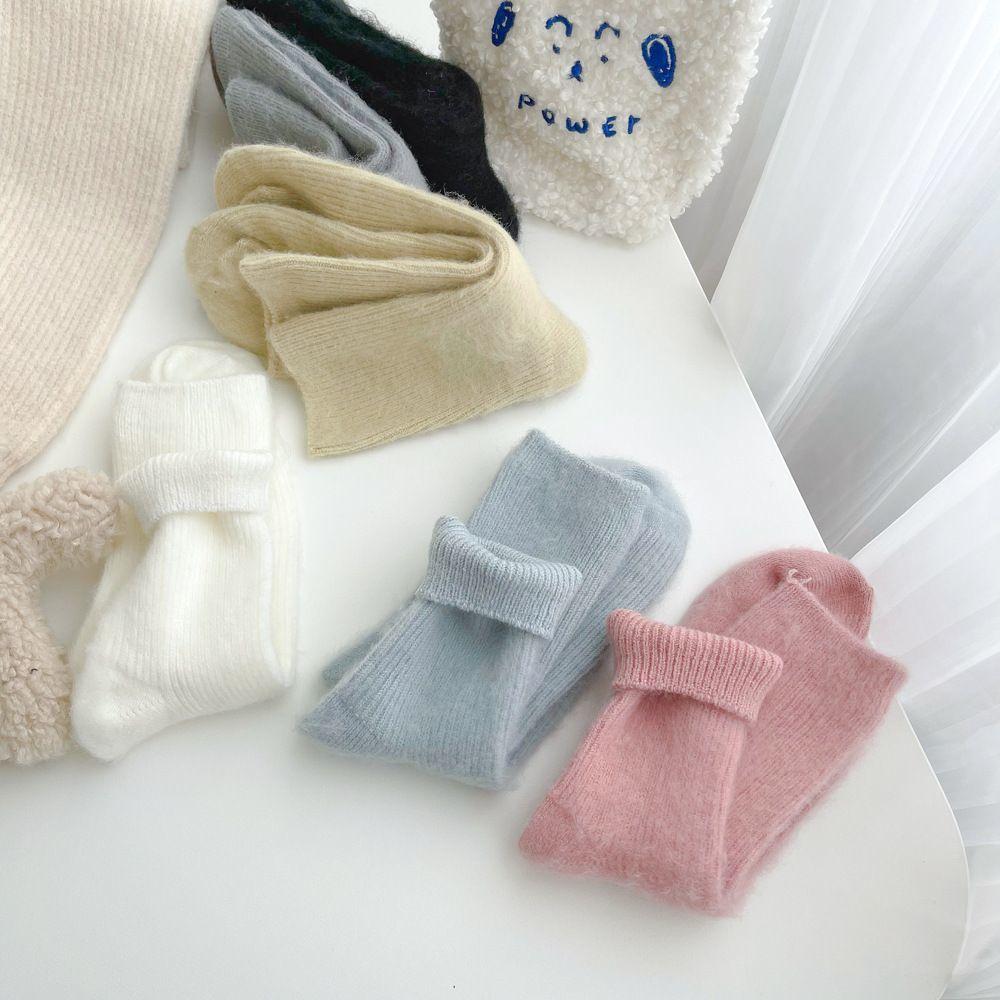 10-1 Luxury Cashmere Wool Socks for Women, Soft Color, Smooth Matching Warm and Sweat-Absorbing Sleeping Outdoor Sports Socks, Women'S Outdoor Socks