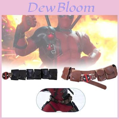 Marvel Deadpool Costume Belt Stylish Black And Brown Faux Leather Accessory For Cosplay