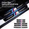 For Car Door Sill Scuff Plate Decor Carbon Fiber Stickers M 1 3 4 5 6 7 Series X1 X3 X4 X5 G20 G38 F48 E36 E39