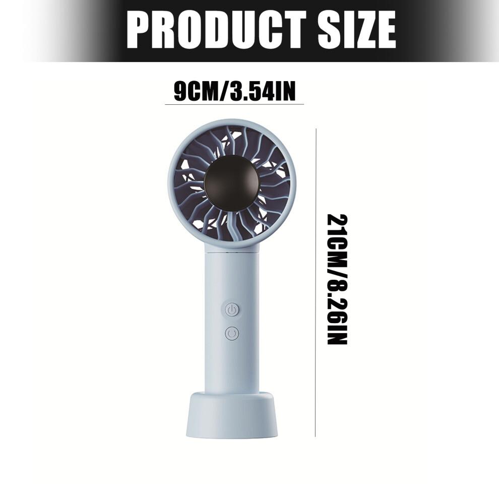 USB Rechargeable Mini Fan Portable Handheld Fan with 100-White