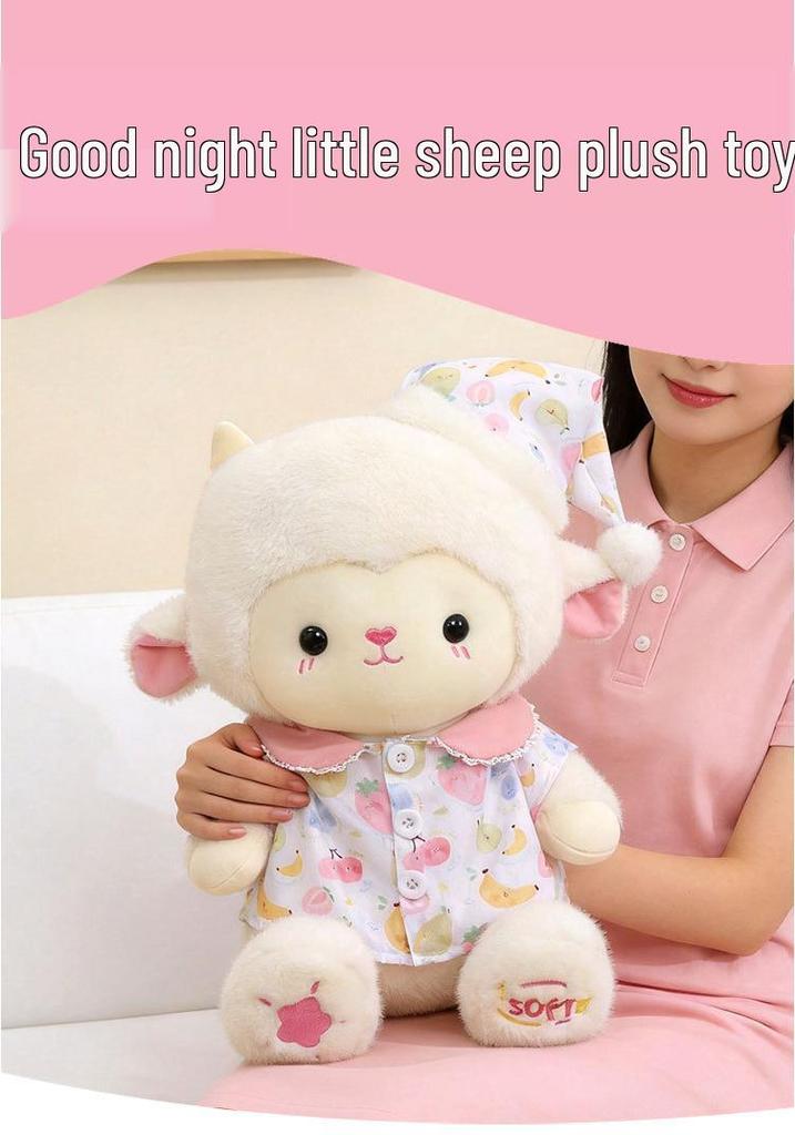 Adorable Lamb Plush Doll - Soft Soothing Pillow for Girls, Ideal Birthday Gift