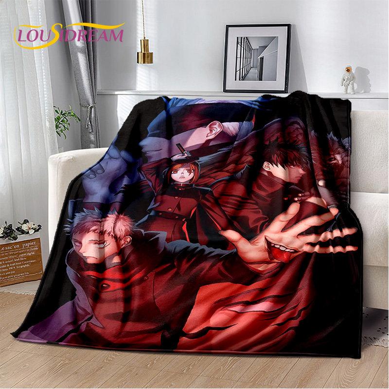 Jujutsu Kaisen Anime Cartoon Soft Plush Blanket,Flannel Blanket Throw Blanket for Living Room Bedroom Bed Sofa Picnic Cover Kids