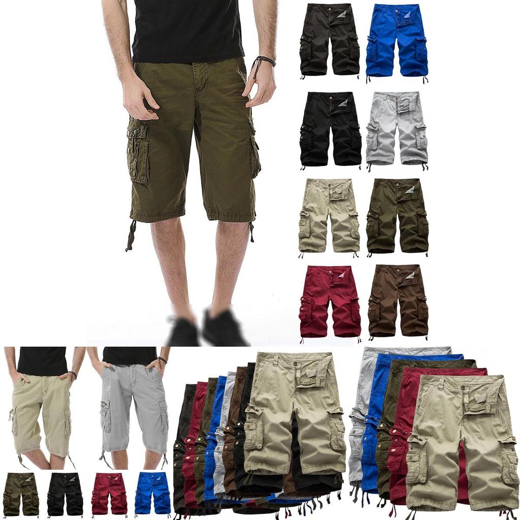 Stylish Men's Military Combat Hiking Cargo Shorts With Multiple Functional Pockets
