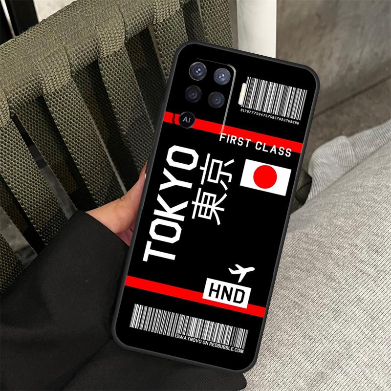 Boarding Pass Plane Ticket Case For Oppo A78 A98 A80 A40 A60 A18 A38 A58 A15 A17 A77 A74 A94 A54 A57S A16 A76 A96 Cover