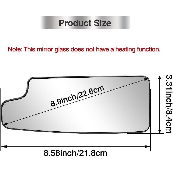 Driver Side Lower Mirror Glass Replacement For      2024 2025 Chevy Silverado GMC Sierra 1500 2500 HD 3500 HD Left Convex Non-Heated Towing Mirror