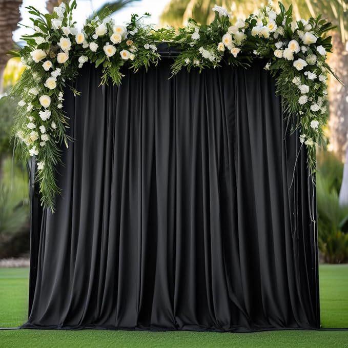 Wedding Stretch Fabric Rod Pocket Curtain for Scenic Decor