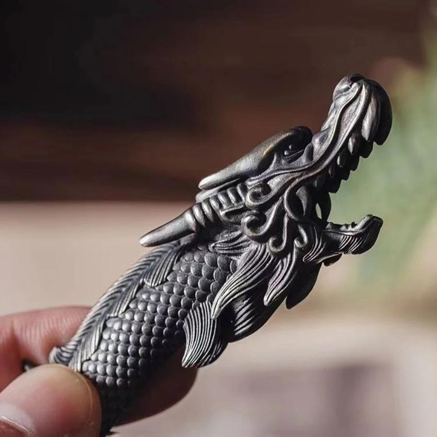 Dragon Bottle Opener Solid Arowana Brass Pendant Keychain Gothic Punk Accessory Men Gifts Bar Portable Tool Bottle Opener