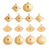 Wholesale 5pcs/lot Stainless Steel Gold Color Evil Eye Charms Handmade Craft DIY Necklaces Earrings Jewelry Making Accessories