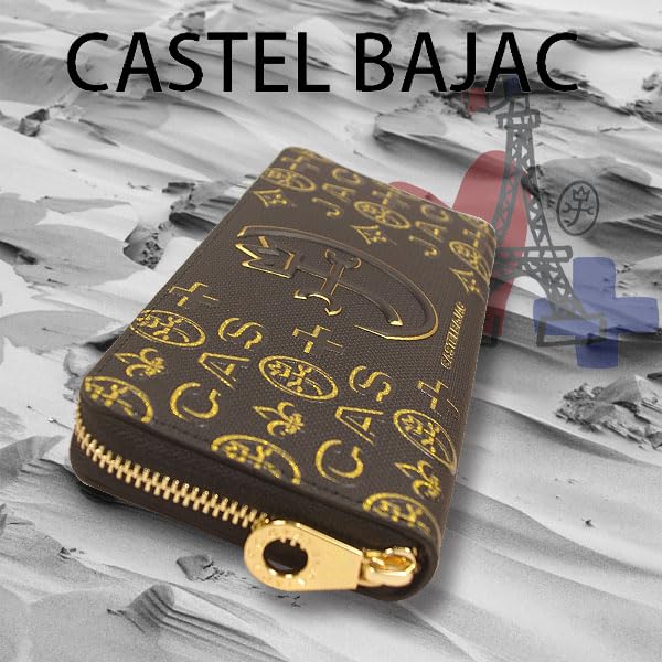 Castelbajac Round Zip Long Wallet, Cite Series, Black, 089653