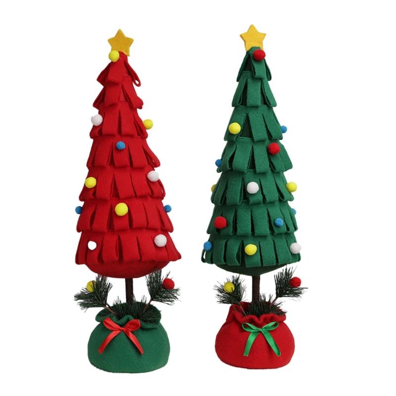 Artificial Christmas Tree Ornaments With Base Tabletop Christmas Tree for Holiday Party Home Farmhouse Decoration