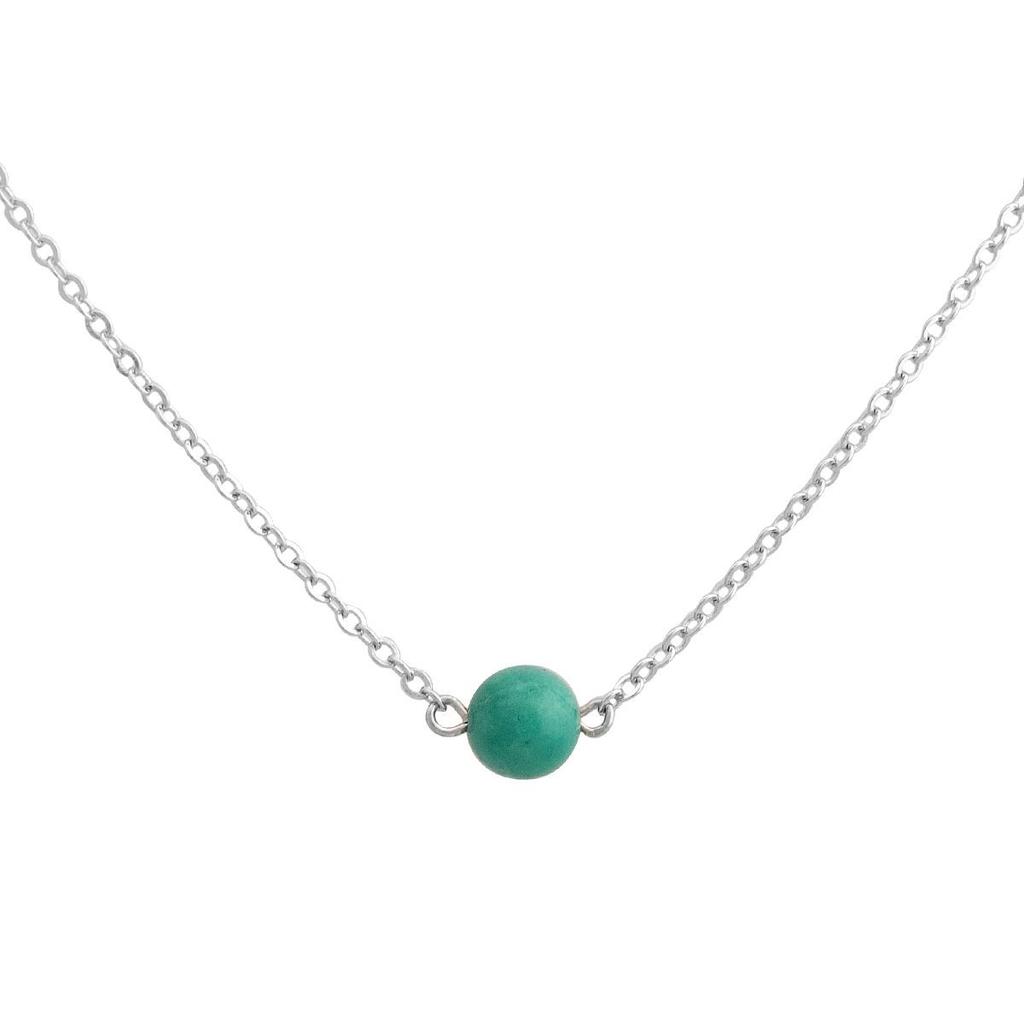 Colier din argint cu turcoaz, greutate produs 2,39 g (2146872)