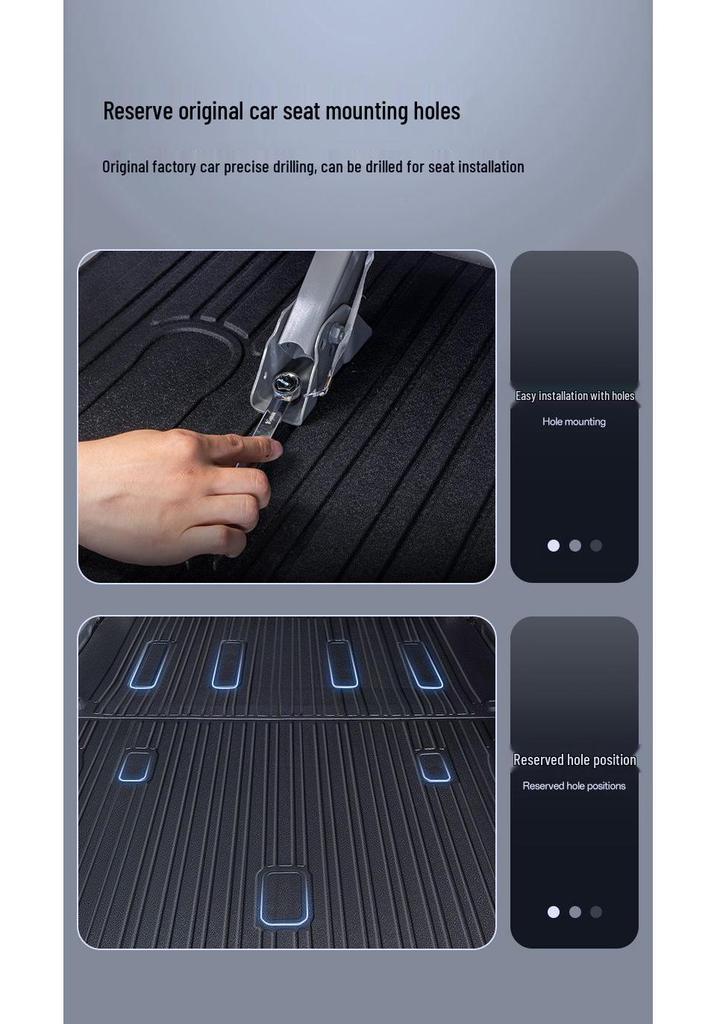 Durable TPE Rear Wheel Hub Full Coverage Car Floor Mats for Wuling Zhengcheng.