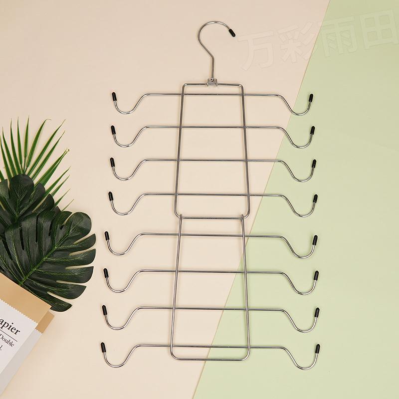 1pc-Clothes Hanger Multi-Layer Underwear Folding Hanger Sling Bra Storage Trouser Racks Do Not Leave Traces Of Multi-Funct