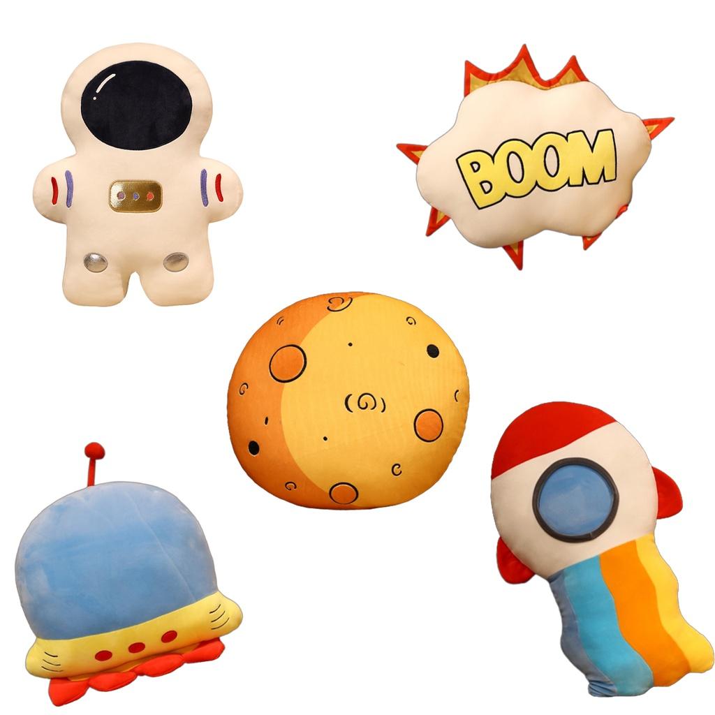 Space Explorer Rocket Ship Plush Toy Pillow Cushion