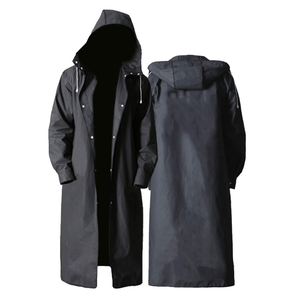 Happiest Casual Raincoat Long Hiking EAV for Outdoor Mountain and (Size L 145-165cm, Unisex, Raincoat, Poncho, Lightweight, Waterproof,